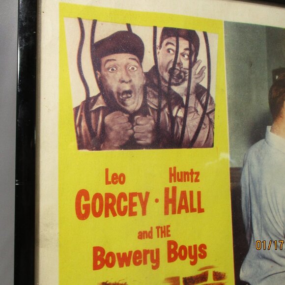 Vintage 1955  Bowery Boys Eastside Kids Framed Movie Lobby Card JAIL BUSTERS - Picture 7 of 8